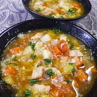ベーコン野菜沢山スープ